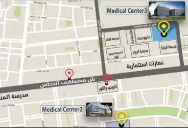 طبي 430 متر² للبيع فى Medical Centre 3 - ميديكال سنتر 3-مدينة نصر