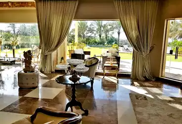 Chic Fully furnished standalone villa for rent in Katameya Dunes, GOLF VIEW