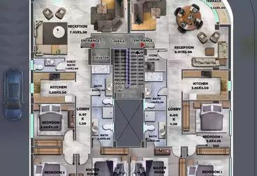 undefined undefined - 3 rooms - floor 2