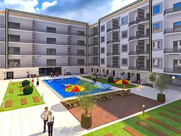 شقق للبيع - 1 غرف - بالدور 2