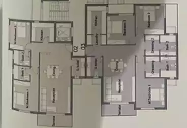 شقق للبيع - 3 غرف - بالدور 0