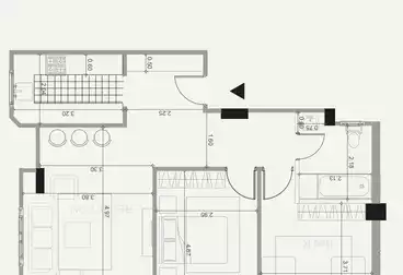 undefined undefined - 2 rooms - floor 1