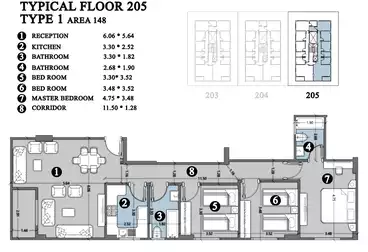 undefined undefined - 3 rooms - floor 3