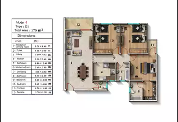 Properties For sale - 3 rooms - floor 2
