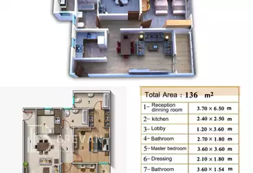 عقارات للبيع - 2 غرف - بالدور 2
