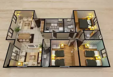 عقارات للبيع - 3 غرف - بالدور 0