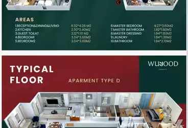 شقق للبيع - 3 غرف - بالدور 2