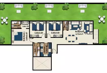 Apartment with Garden For sale - 3 rooms - floor 0