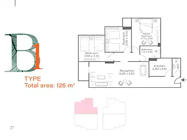 Apartments For sale - 3 rooms - floor 9
