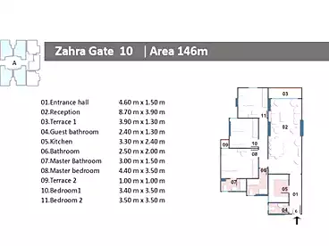 عقارات للبيع - 3 غرف - بالدور 13