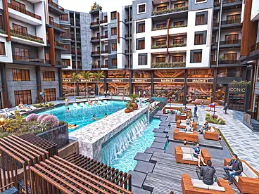 شقق للبيع - 2 غرف - بالدور 4