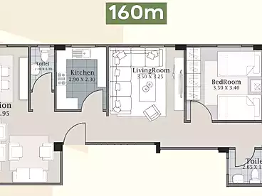 Apartments For sale - 3 rooms - floor 1