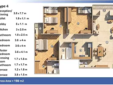 undefined For sale - 3 rooms - floor 2