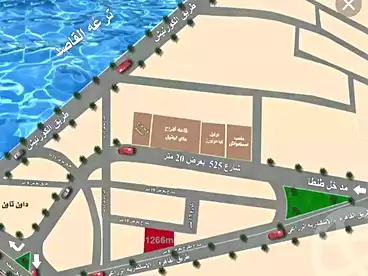 Land For sale in El-Kornish Rd, Tanta City, 1266 sqm