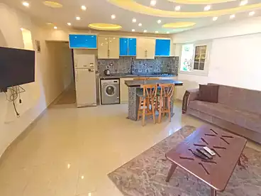 Chalet with Garden For rent in Al Mamourah Al Shateea, El Mamoura, 120 sqm