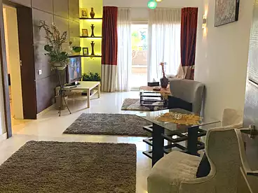 Studio with garden For rent in The Village Compound - Palm Hills, Compounds in New Cairo, 180 sqm