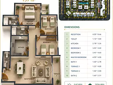 Apartments For sale in Address Home Compound - Arkan, Compounds in Hadayek October, 157 sqm