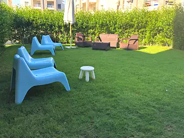 Apartment with Garden For rent in Amwaj Resort 1 - Al Ahly Sabbour, Amwaj Resort - Al Ahly Sabbour, 85 sqm