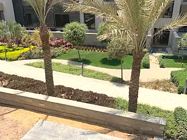 Duplex with Garden For sale in Trio Gardens Compound - M Squared, Compounds in New Cairo, 270 sqm