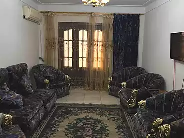 Furnished Apartment For rent in El-Gaish Rd St., Miami, 110 sqm
