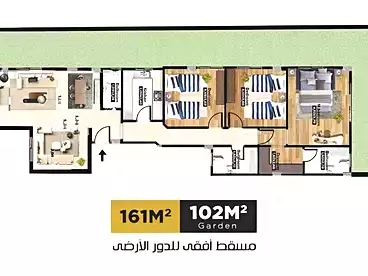 عقارات للبيع في شمال الرحاب، القاهرة الجديدة - التجمع الخامس، 161 متر