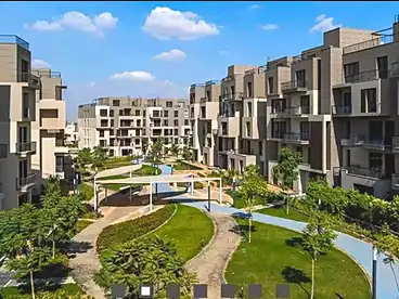 Apartments For sale in Trio Gardens Compound - M Squared, Compounds in New Cairo, 150 sqm