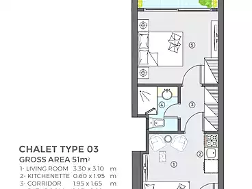 Chalets For sale in Celebration West Beach Resort - Amer Group, North Coast Resorts, 51 sqm