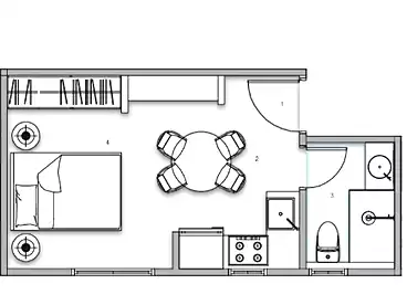 Studio For sale in Golden Hub Mall - Golden View, Compounds in New Cairo, 34 sqm