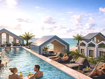 Apartments For sale in Grand Rock Resort - Al Hares, Hurghada Resorts, 45 sqm