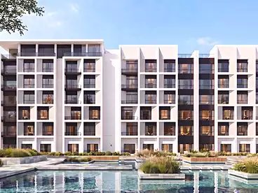 Apartments For sale in Waterway West - Waterway Development, Compounds in Sheikh Zayed, 88 sqm
