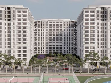 شقه للبيع في سموحه حي مروج 4غرف 204م فيو نادي من مجموعه المعماري